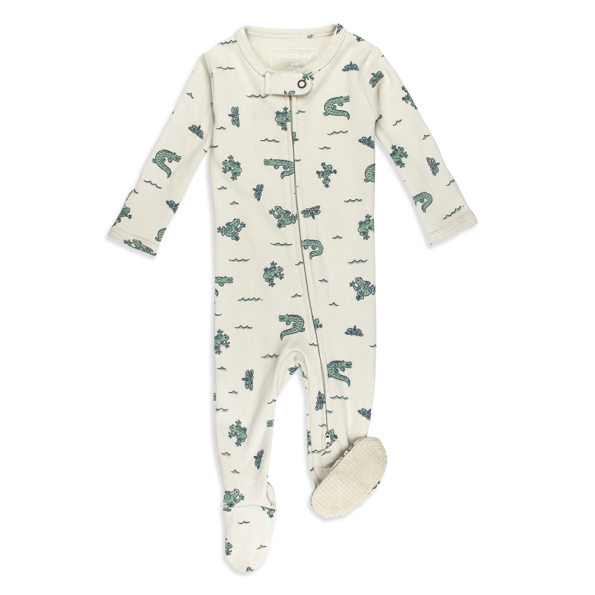 Alligator - Organic Zipper Footie