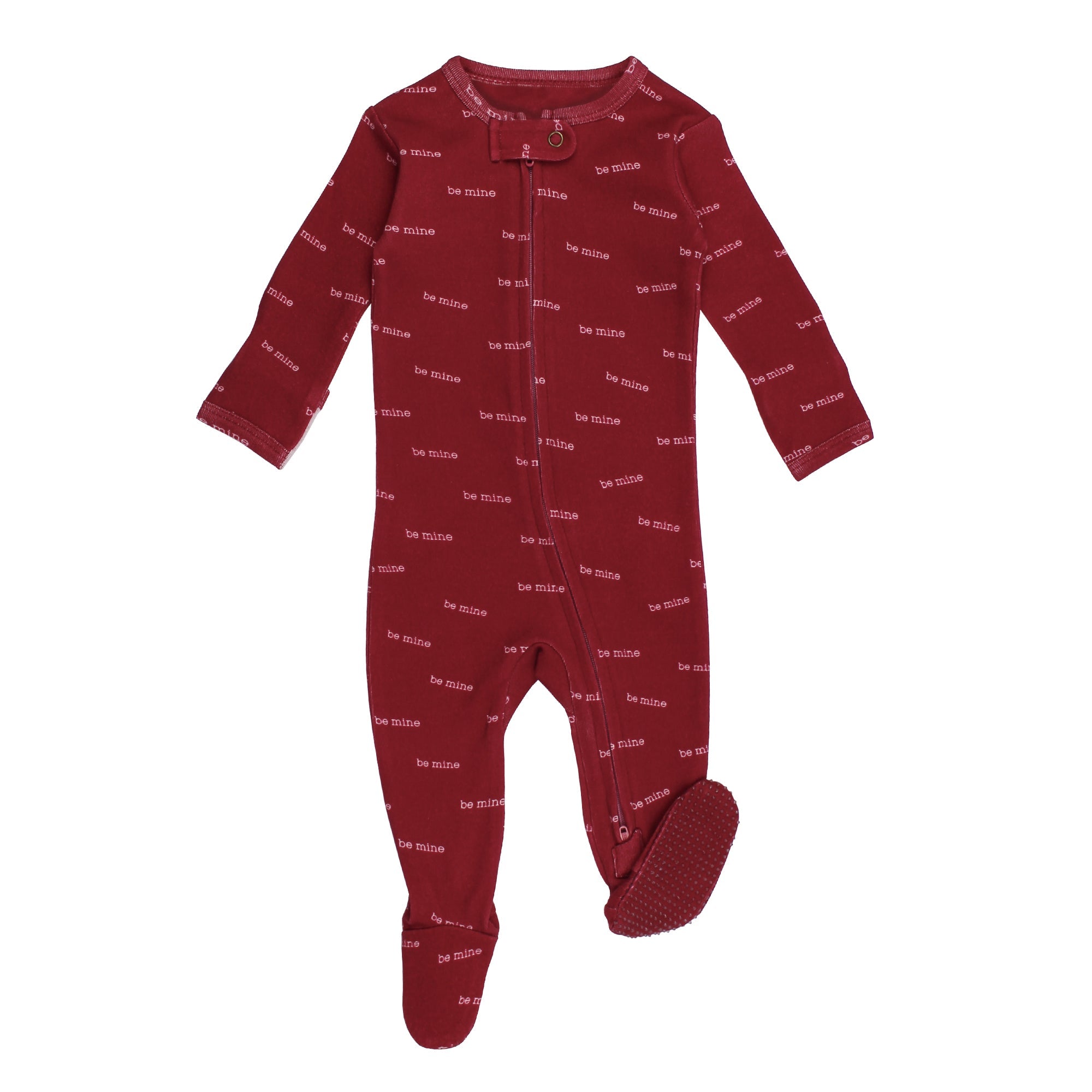 Be Mine - Organic Zipper Footie
