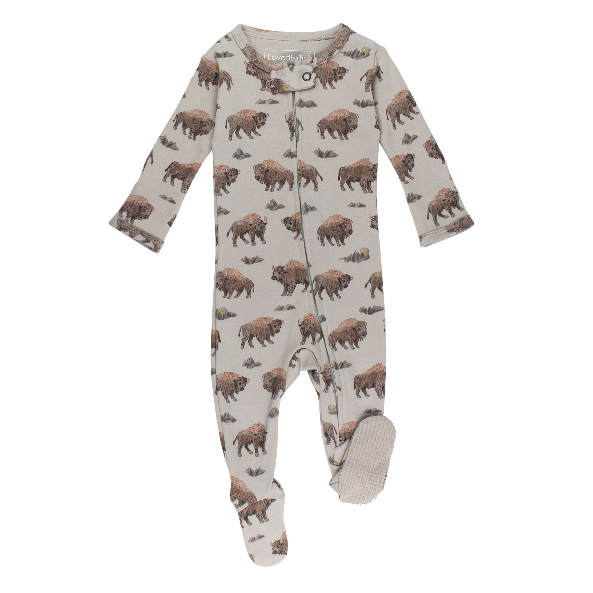 Bison - Organic Zipper Footie