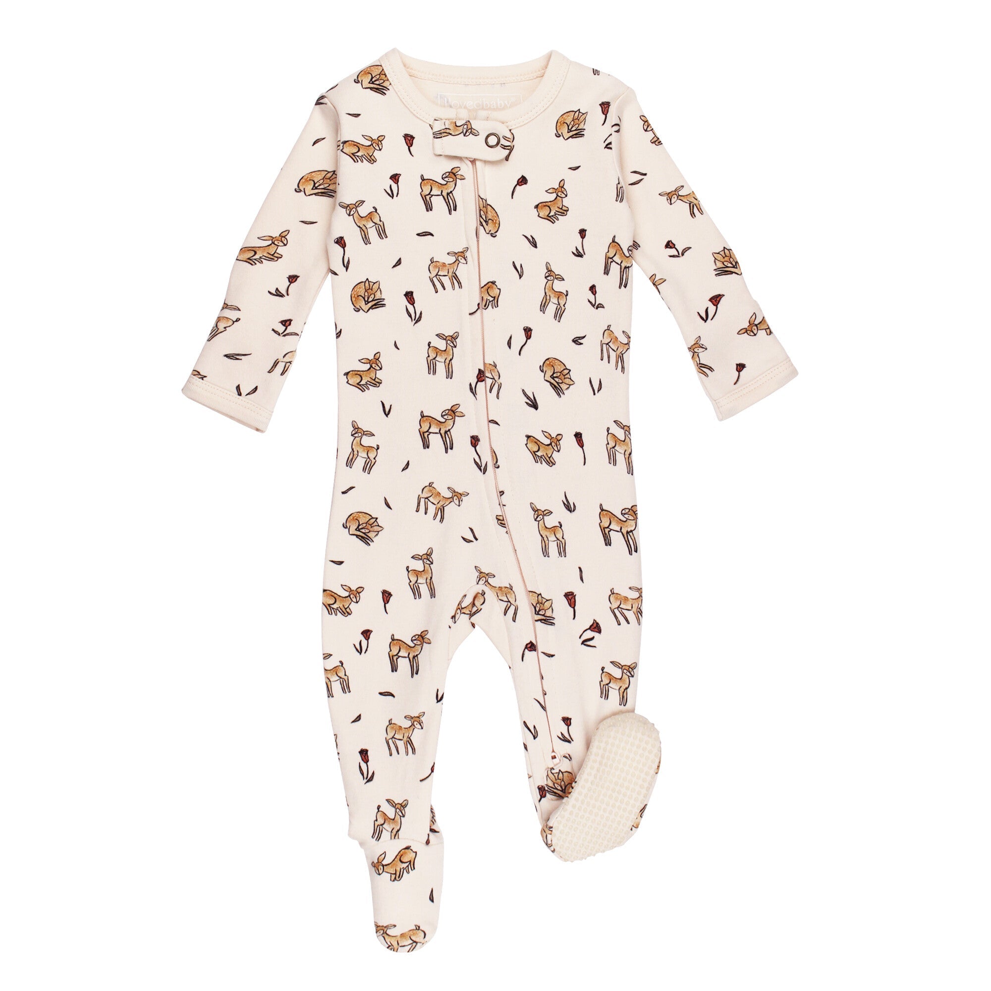 Doe-a-Deer - Organic Zipper Footie
