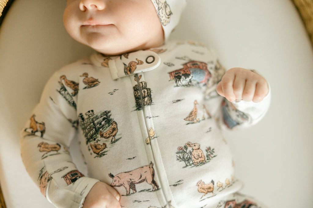 Farm Friends - Organic Zipper Footie