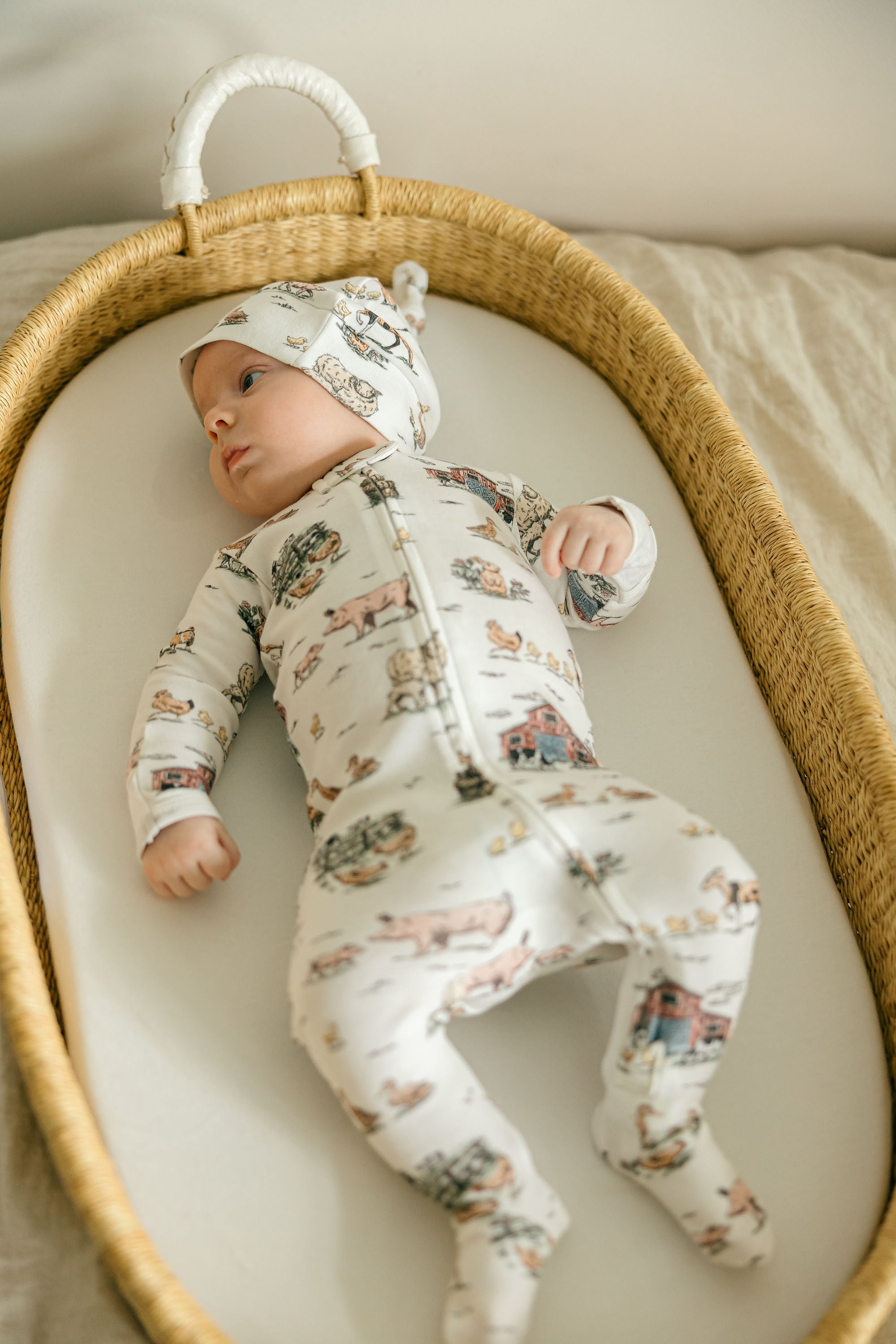 Farm Friends - Organic Zipper Footie