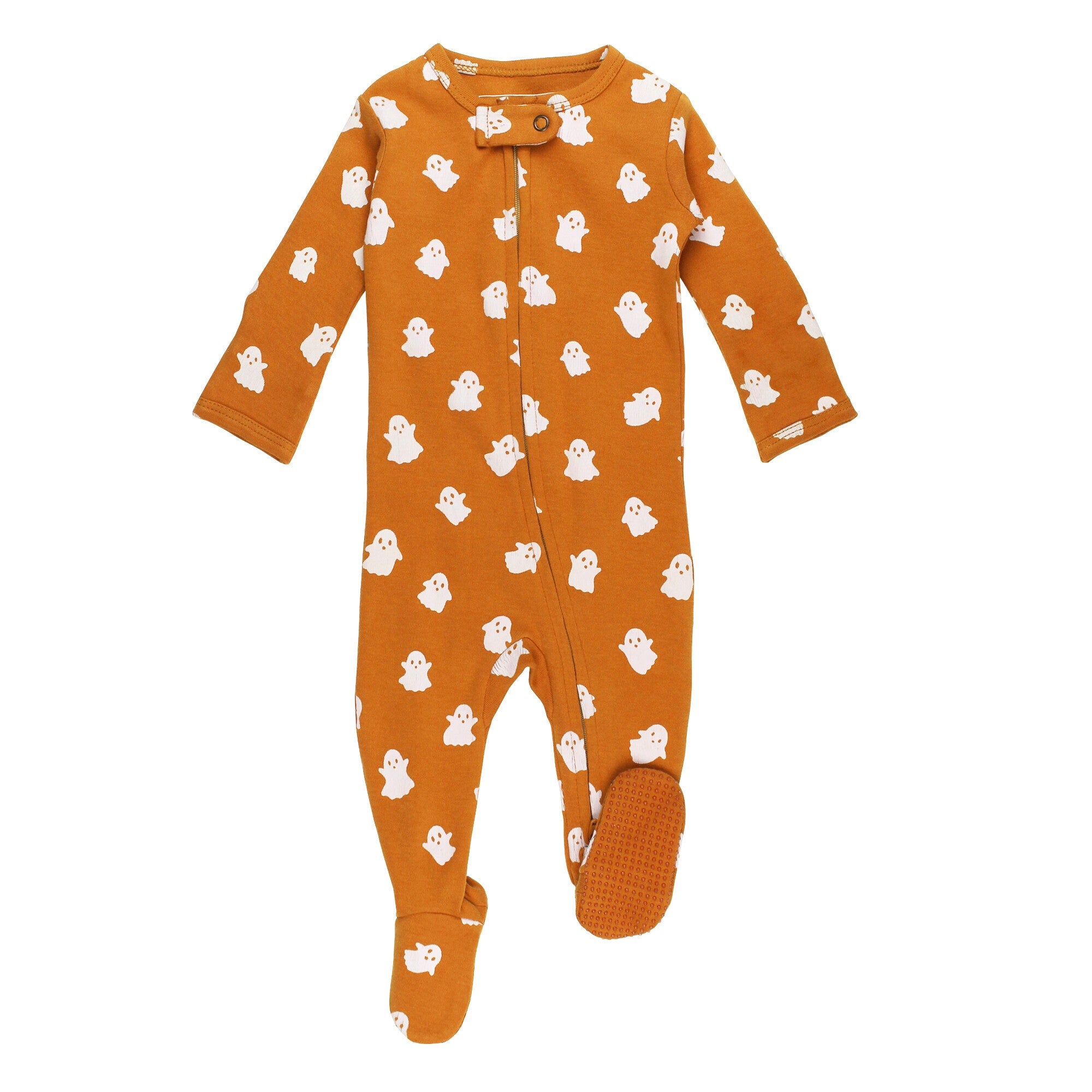 Ghosts - Organic Zipper Footie