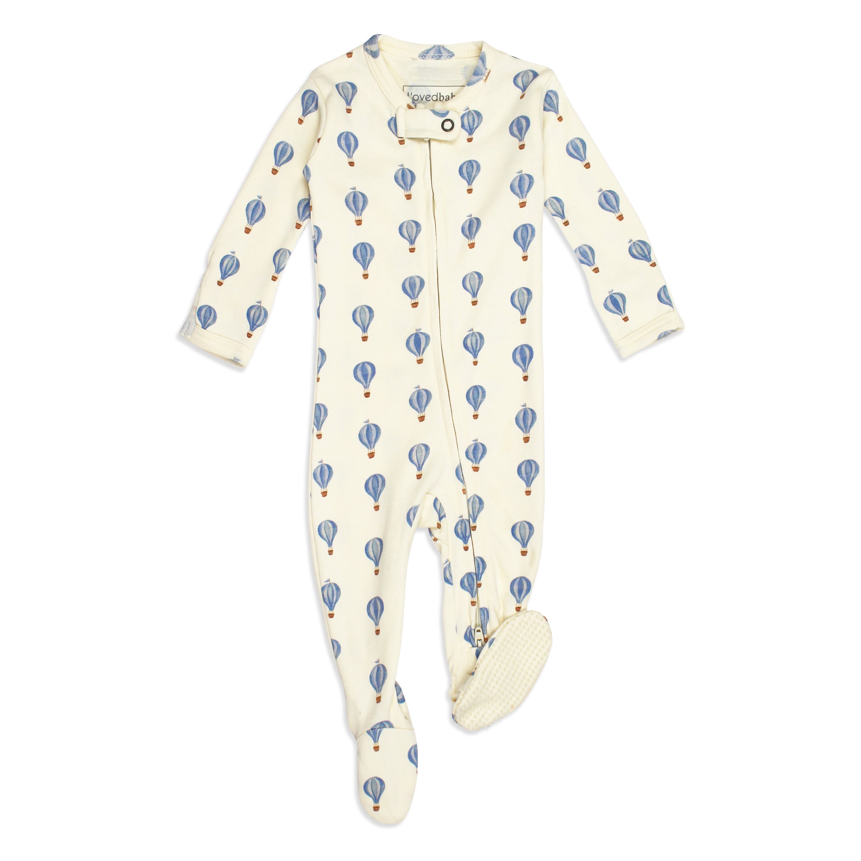 Hot Air Balloon - Organic Zipper Footie