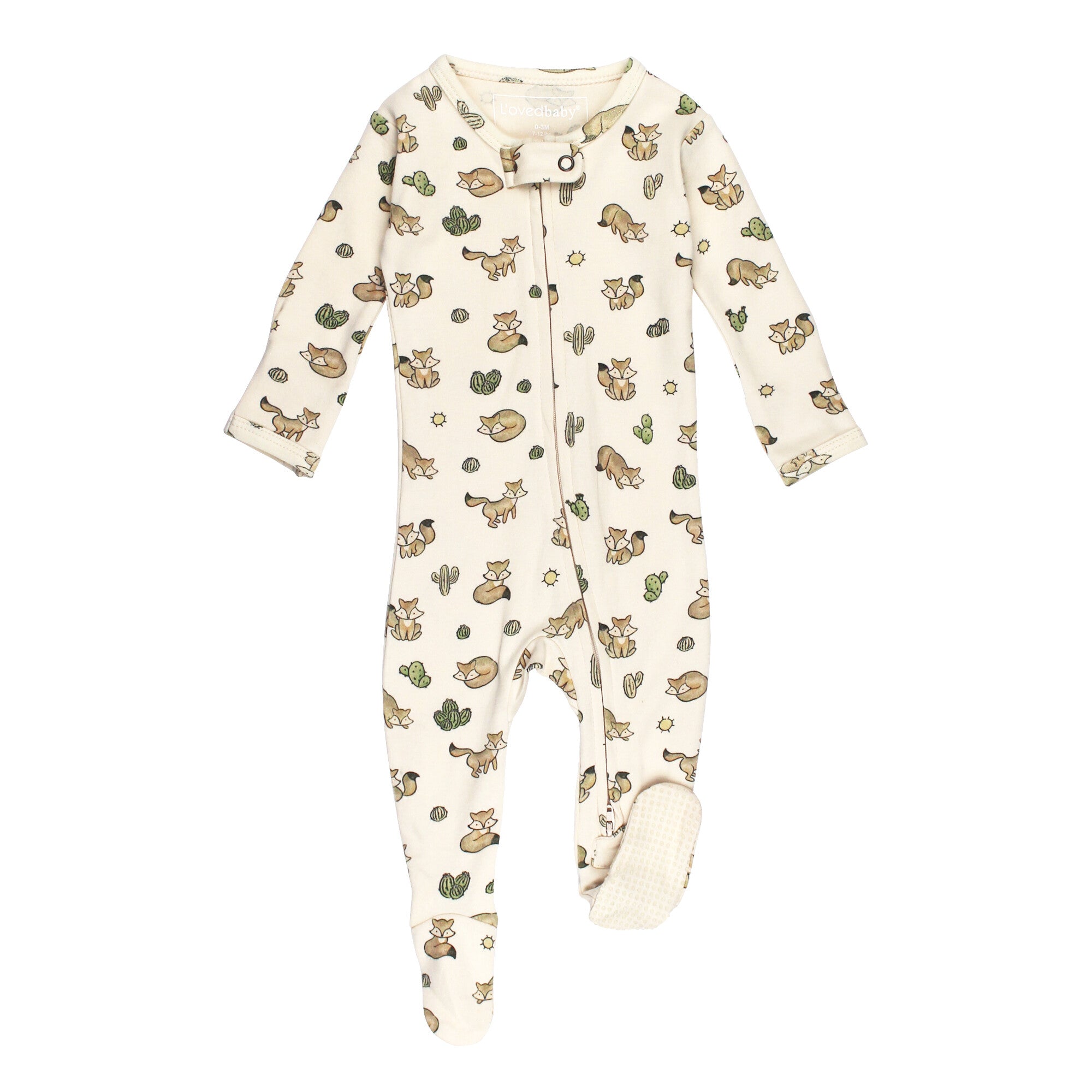 Little Fox - Organic Zipper Footie