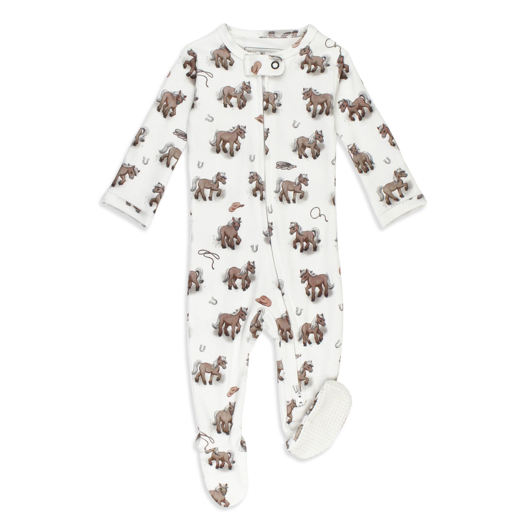 Little Lasso - Organic Zipper Footie