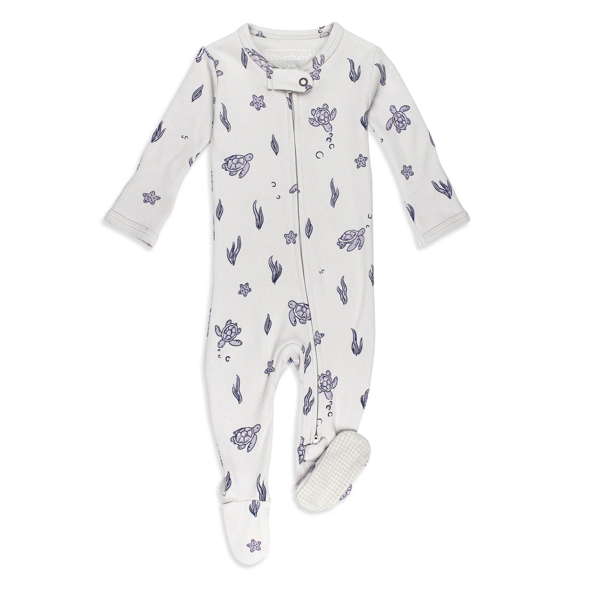 Sea Turtle - Organic Zipper Footie
