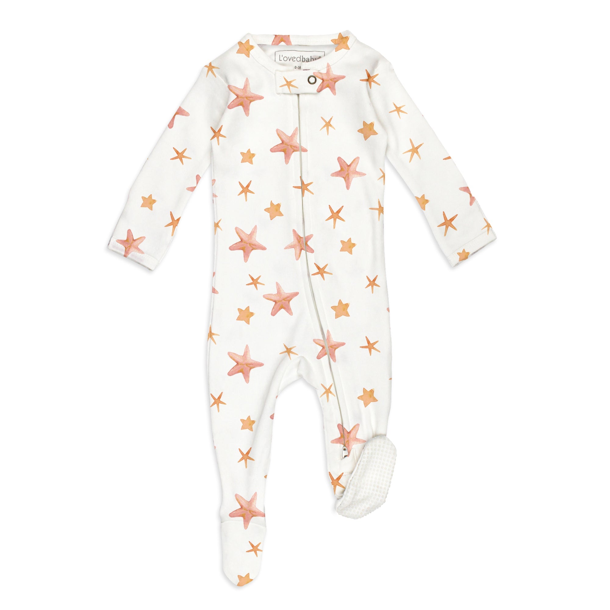 Starfish - Organic Zipper Footie