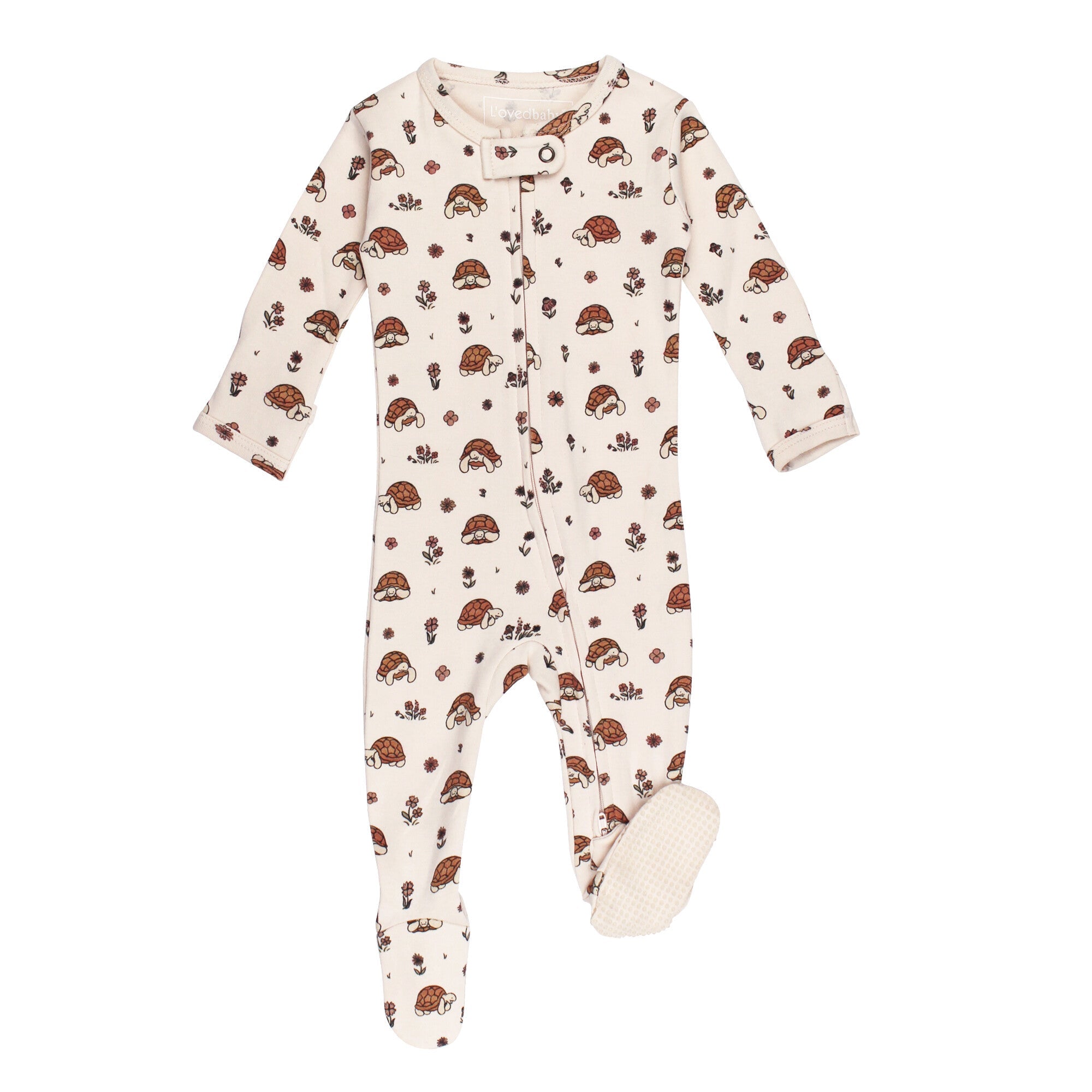 Tiny Tortoise - Organic Zipper Footie