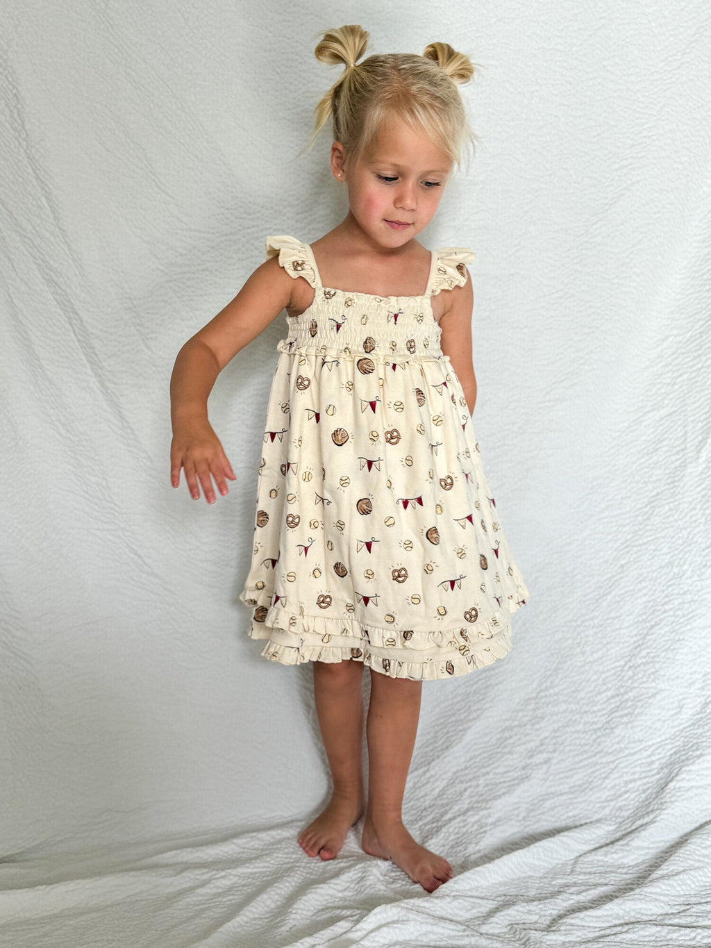 Game Day - Kids' Organic Smocked Summer Dress