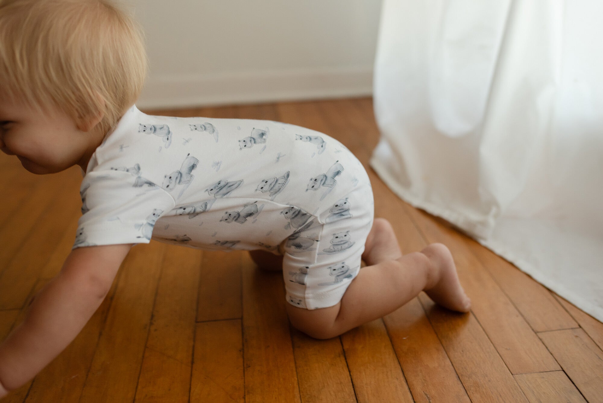Baby Hippo - Organic S/Sleeve Romper