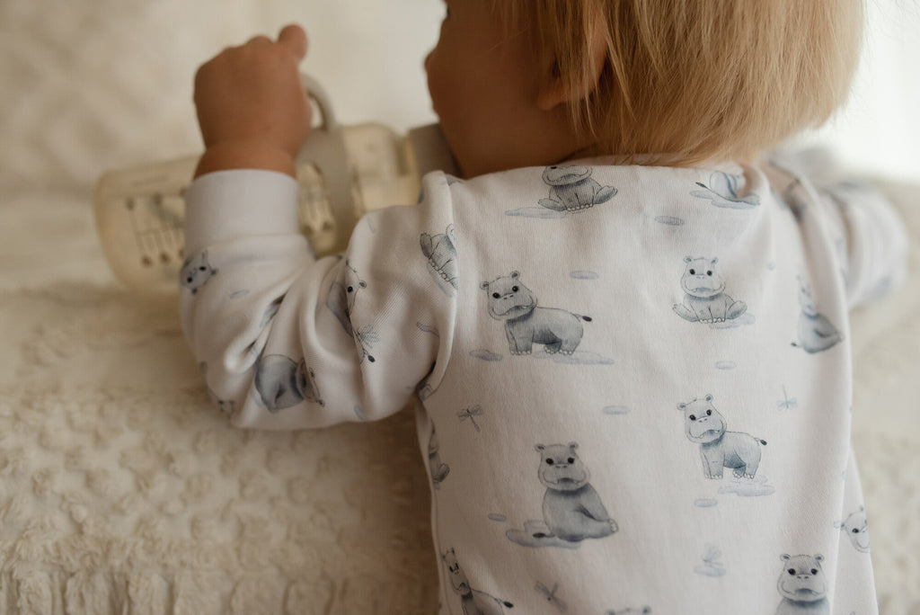 Baby Hippo - Organic S/Sleeve Romper