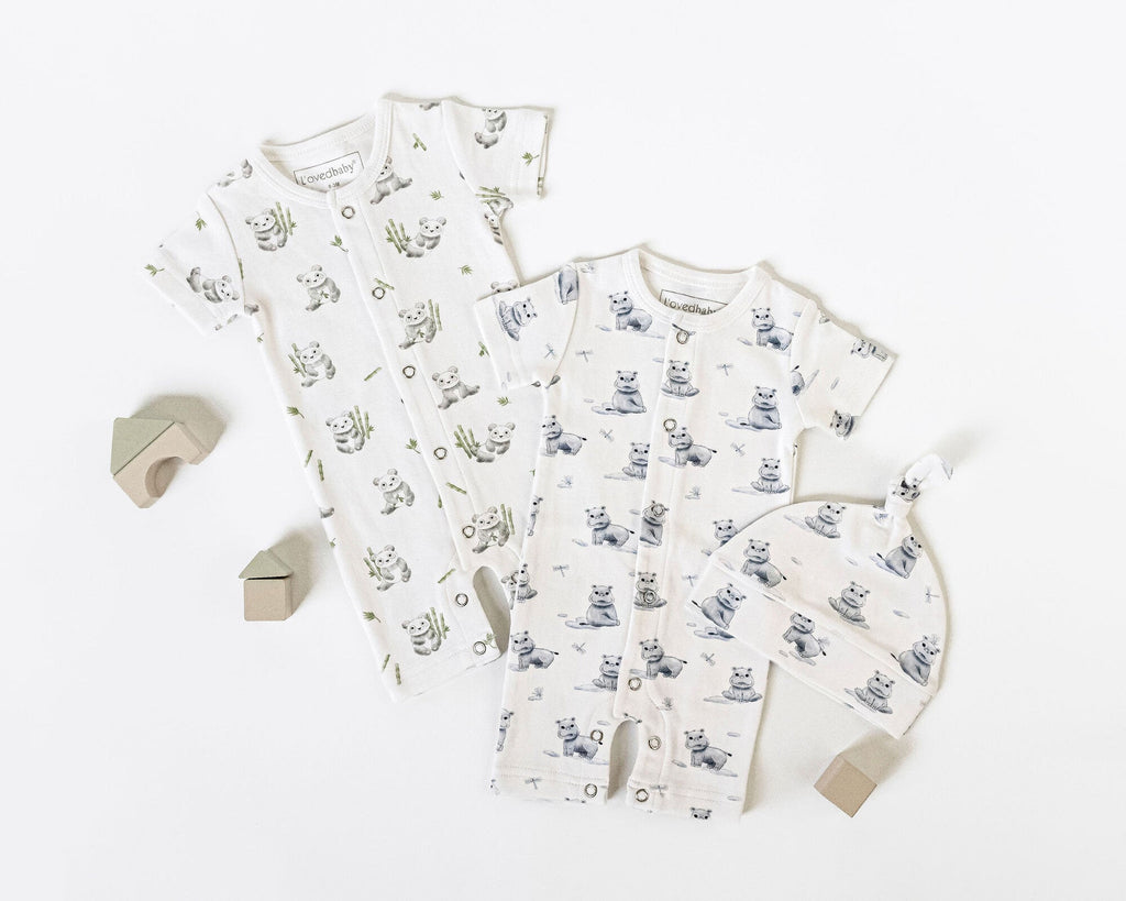 Baby Hippo - Organic S/Sleeve Romper