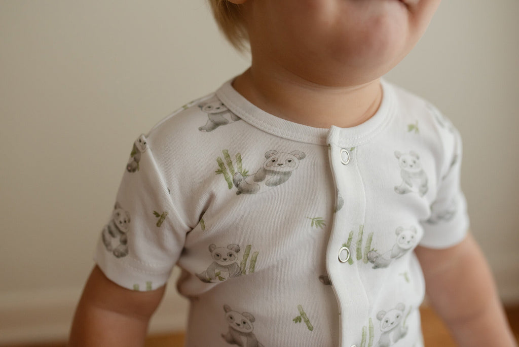 Baby Panda - Organic S/Sleeve Romper