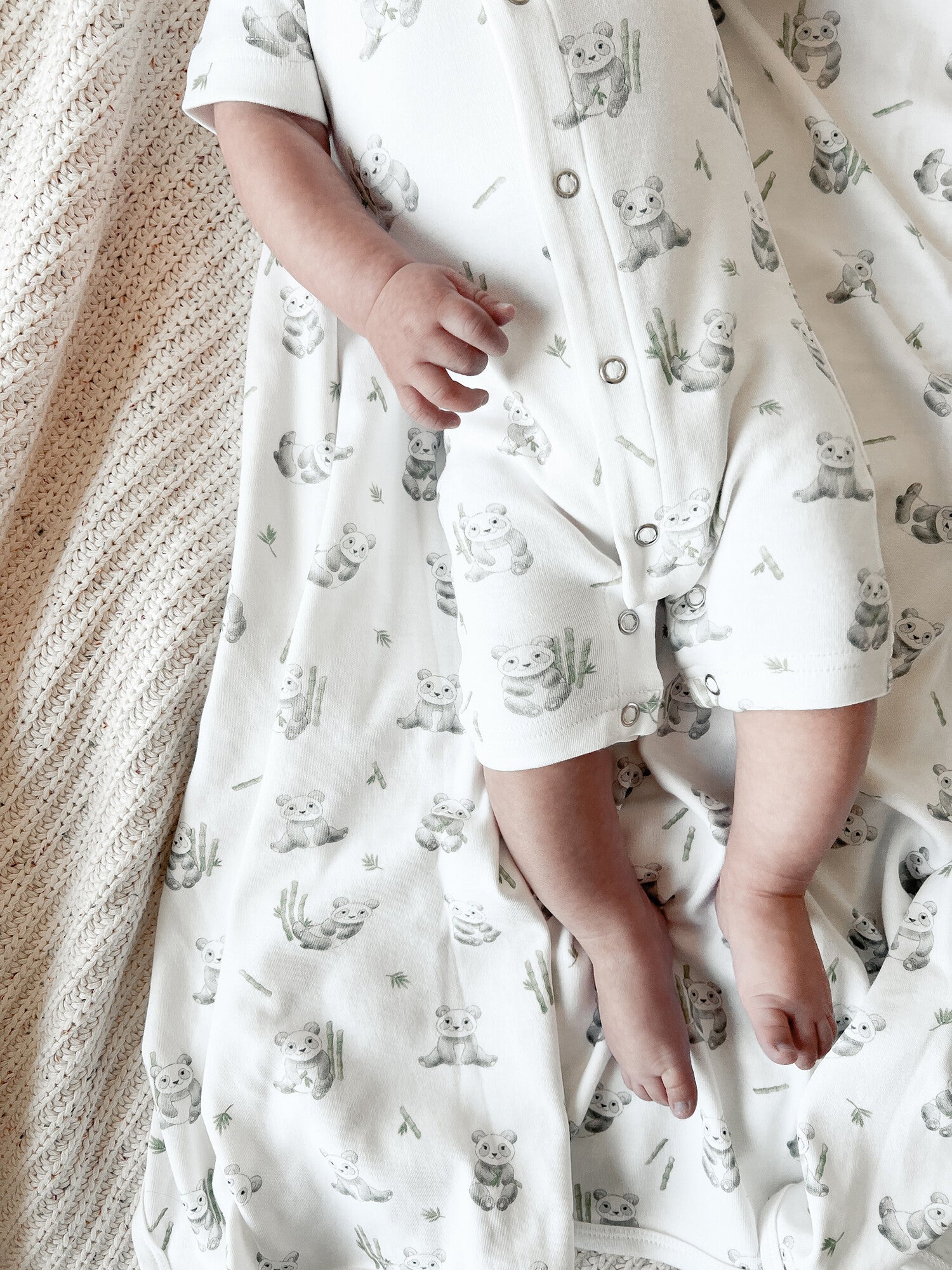 Baby Panda - Organic S/Sleeve Romper