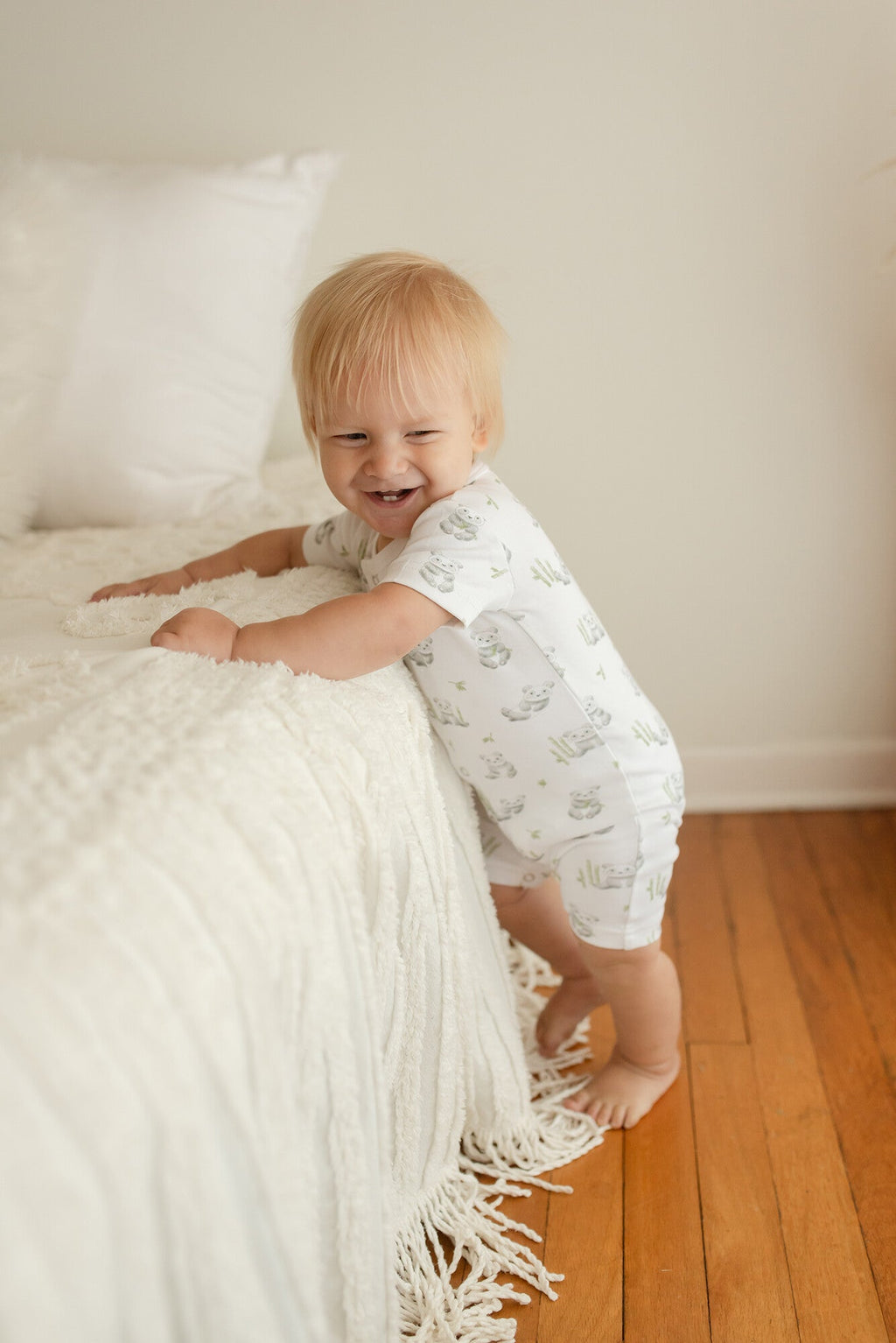 Baby Panda - Organic S/Sleeve Romper