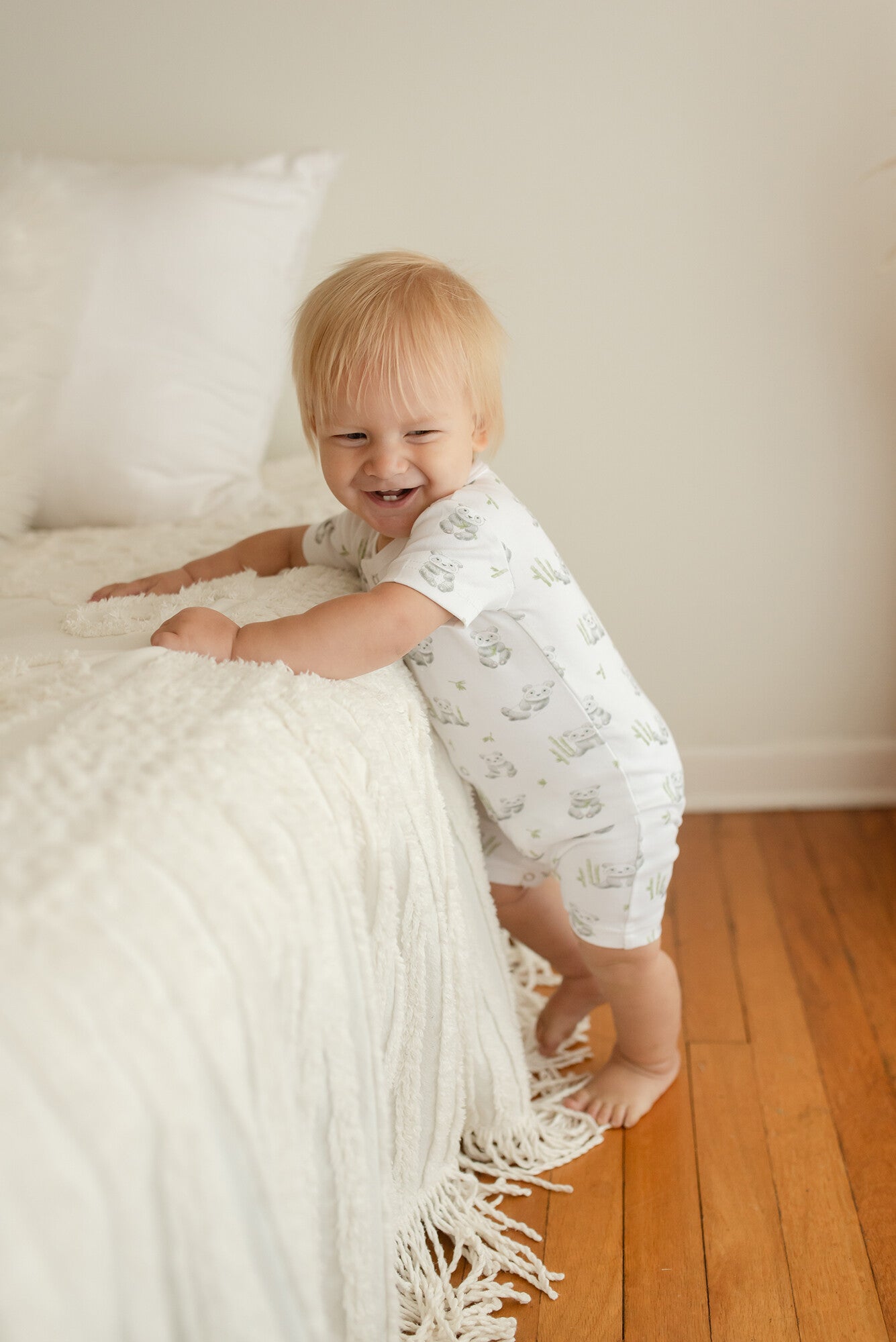 Baby Panda - Organic S/Sleeve Romper