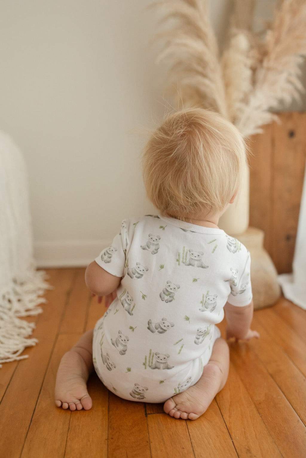 Baby Panda - Organic S/Sleeve Romper