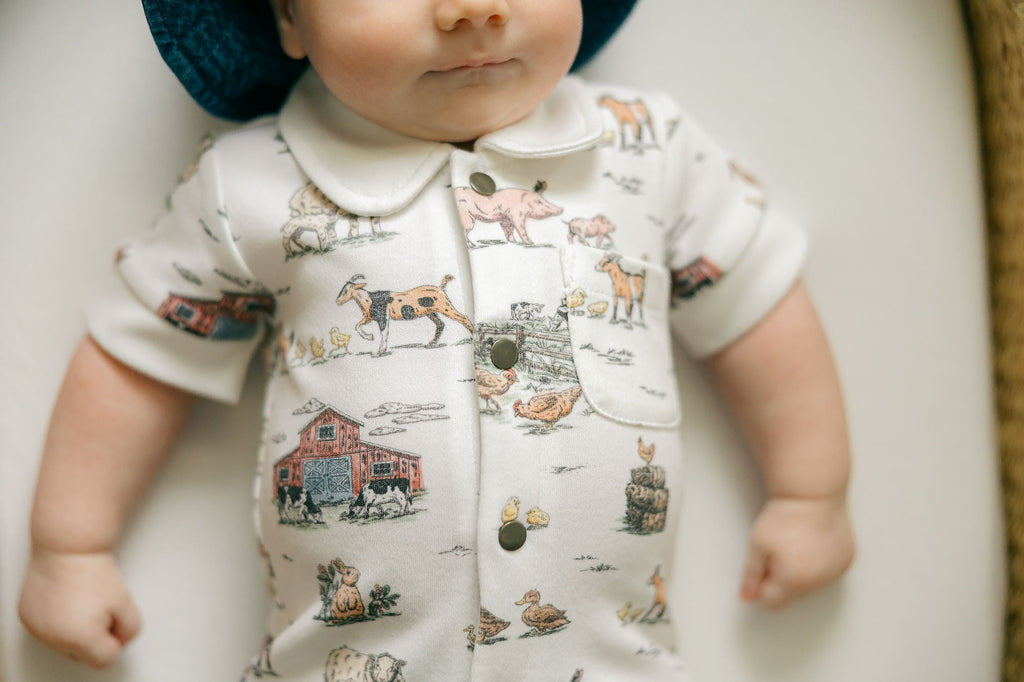 Farm Friends - Organic S/Sleeve Coverall