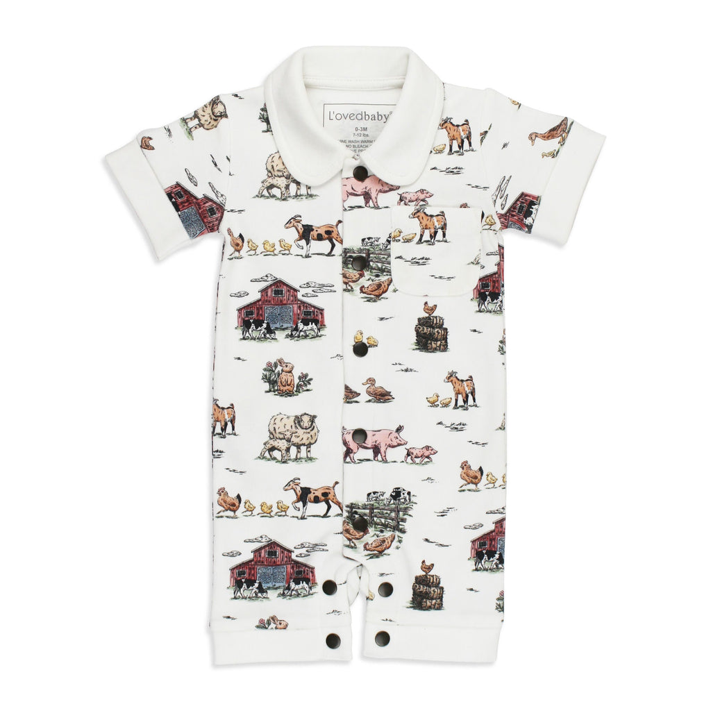 Farm Friends - Organic S/Sleeve Coverall