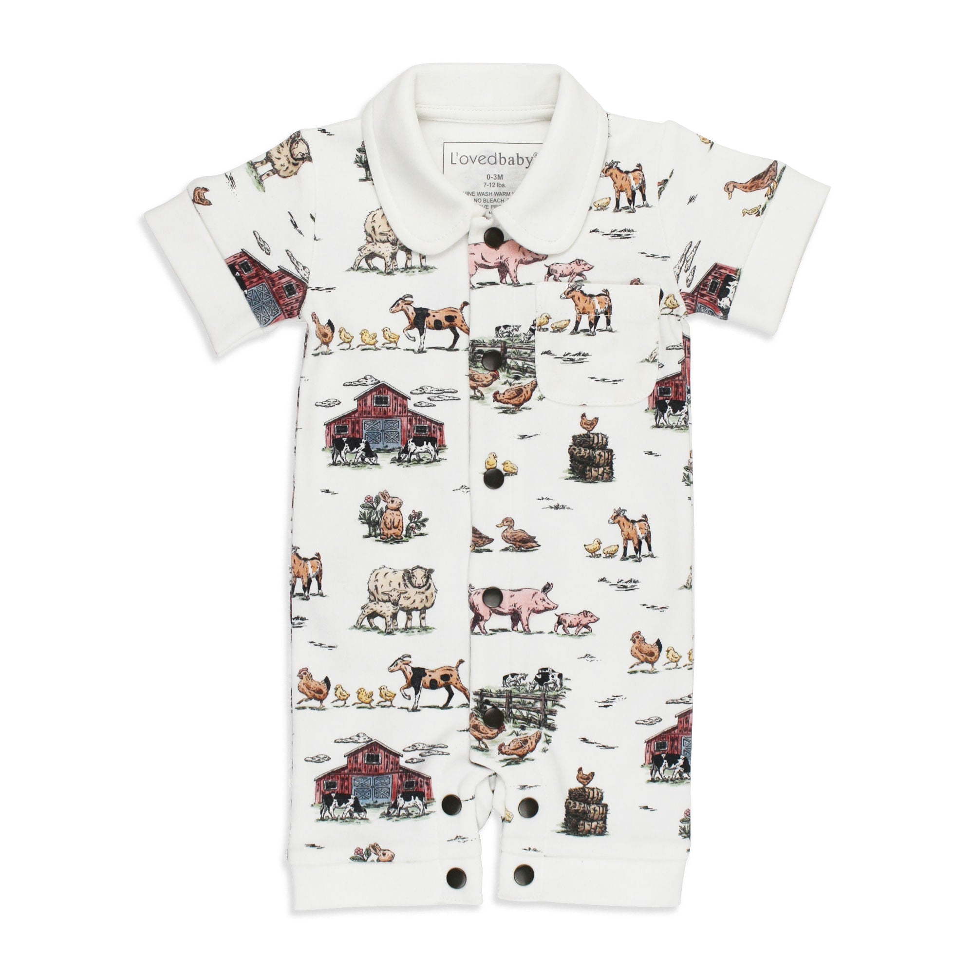 Farm Friends - Organic S/Sleeve Coverall