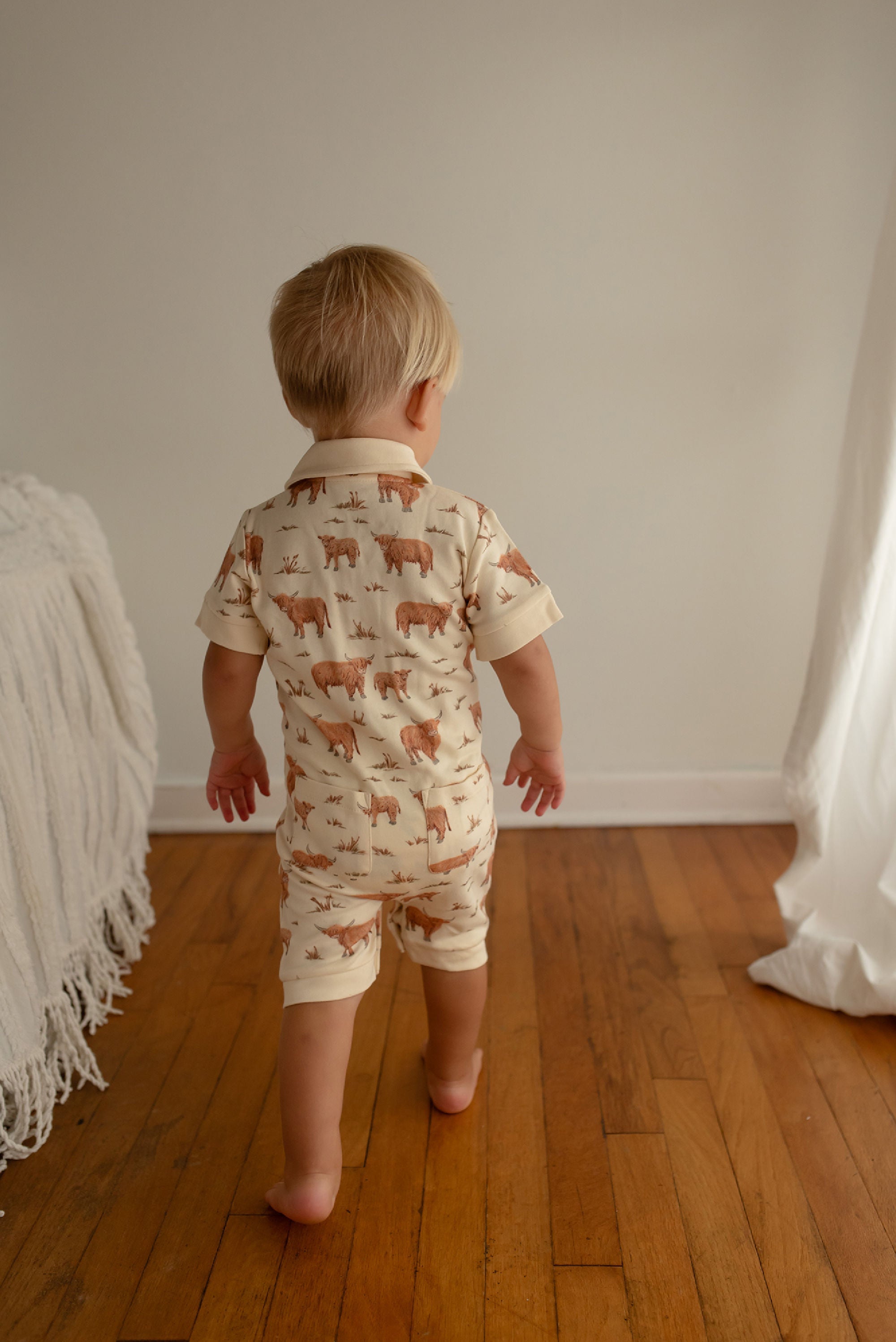 Highland Cow - Organic S/Sleeve Coverall