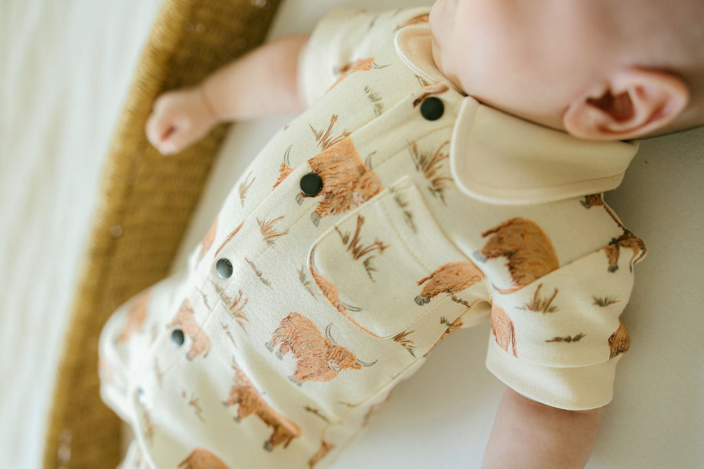 Highland Cow - Organic S/Sleeve Coverall