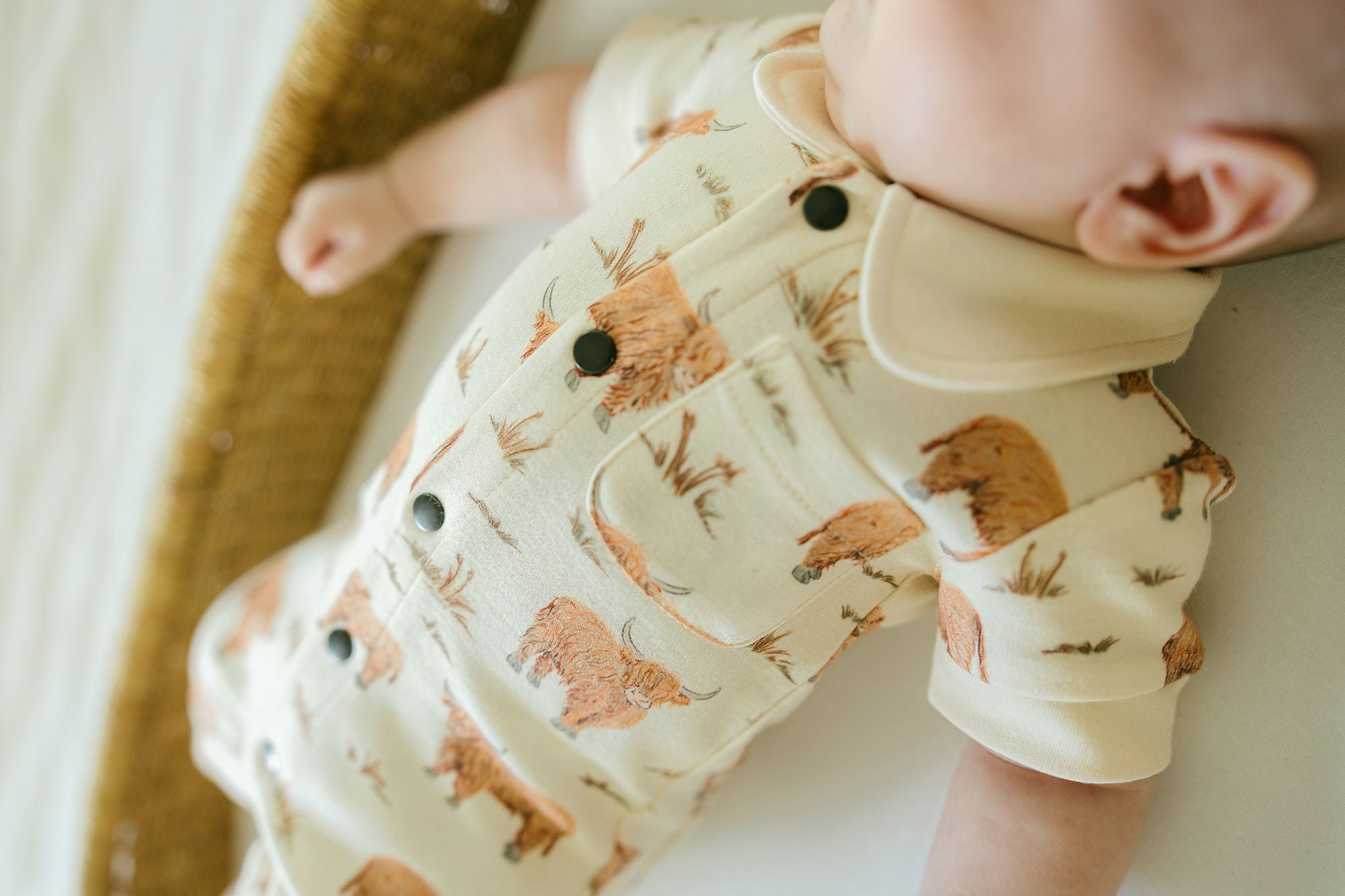 Highland Cow - Organic S/Sleeve Coverall