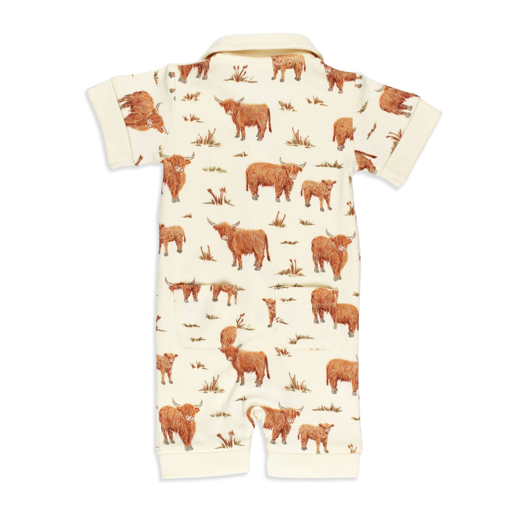 Highland Cow - Organic S/Sleeve Coverall
