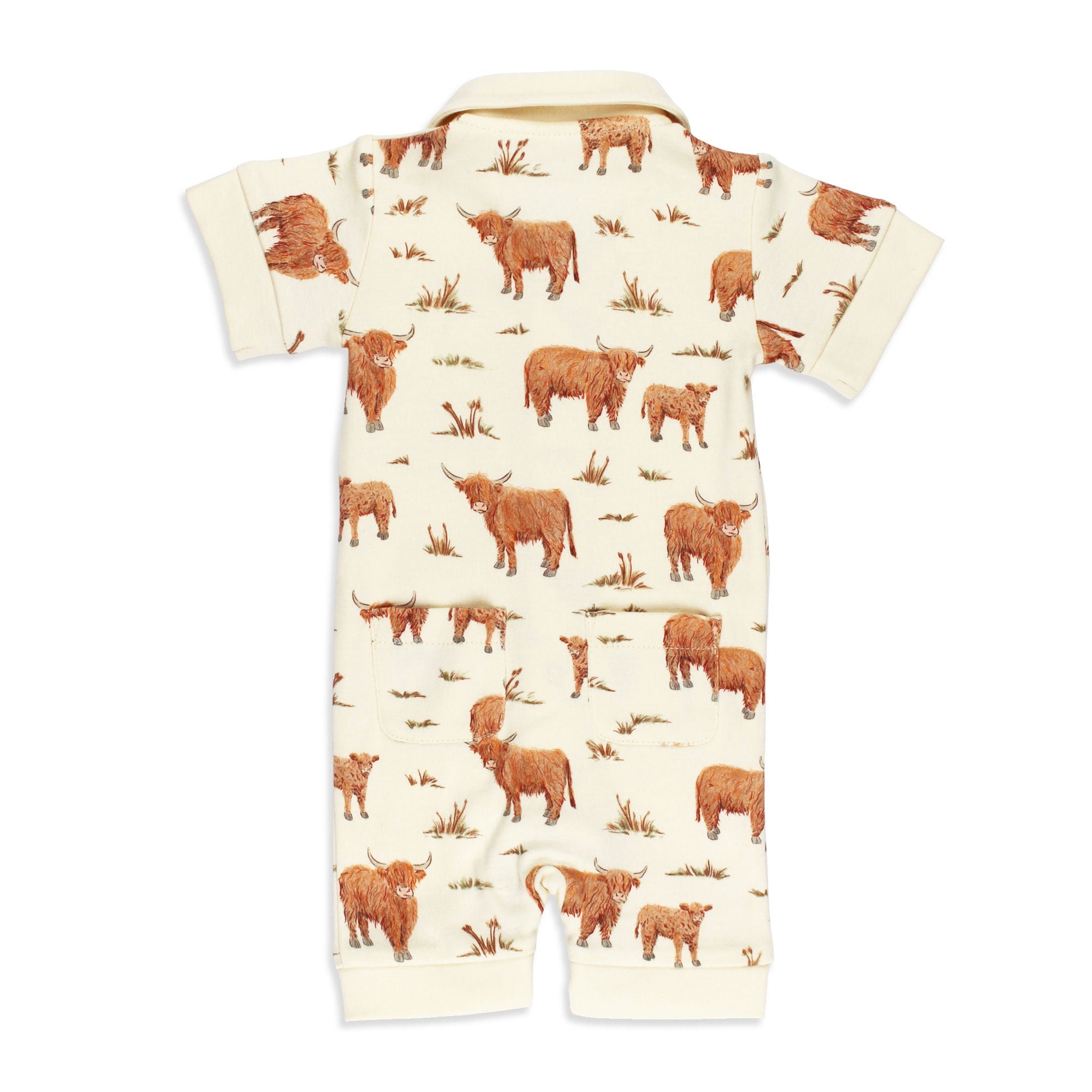 Highland Cow - Organic S/Sleeve Coverall