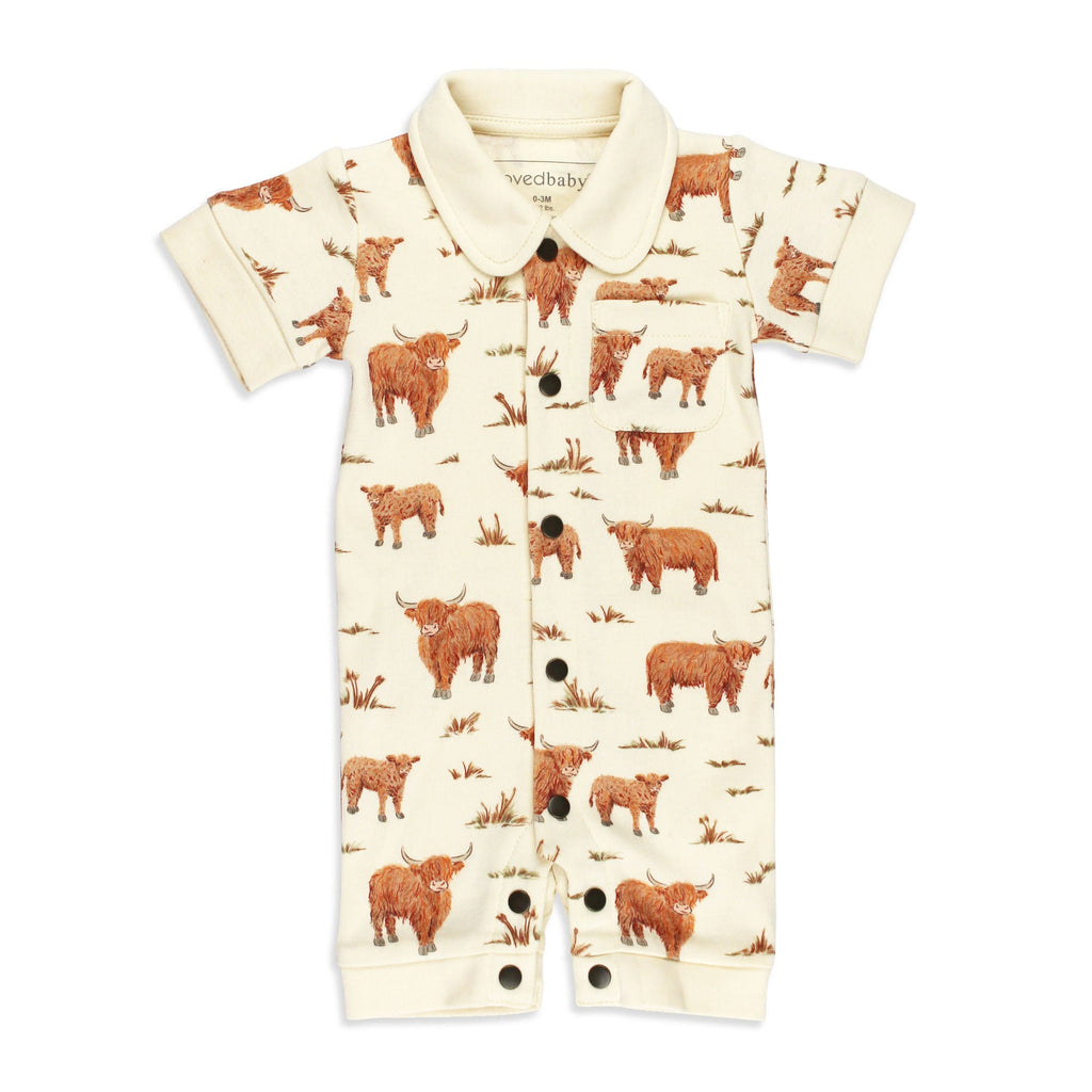 Highland Cow - Organic S/Sleeve Coverall