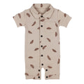 Oatmeal Feather - Organic S/Sleeve Coverall
