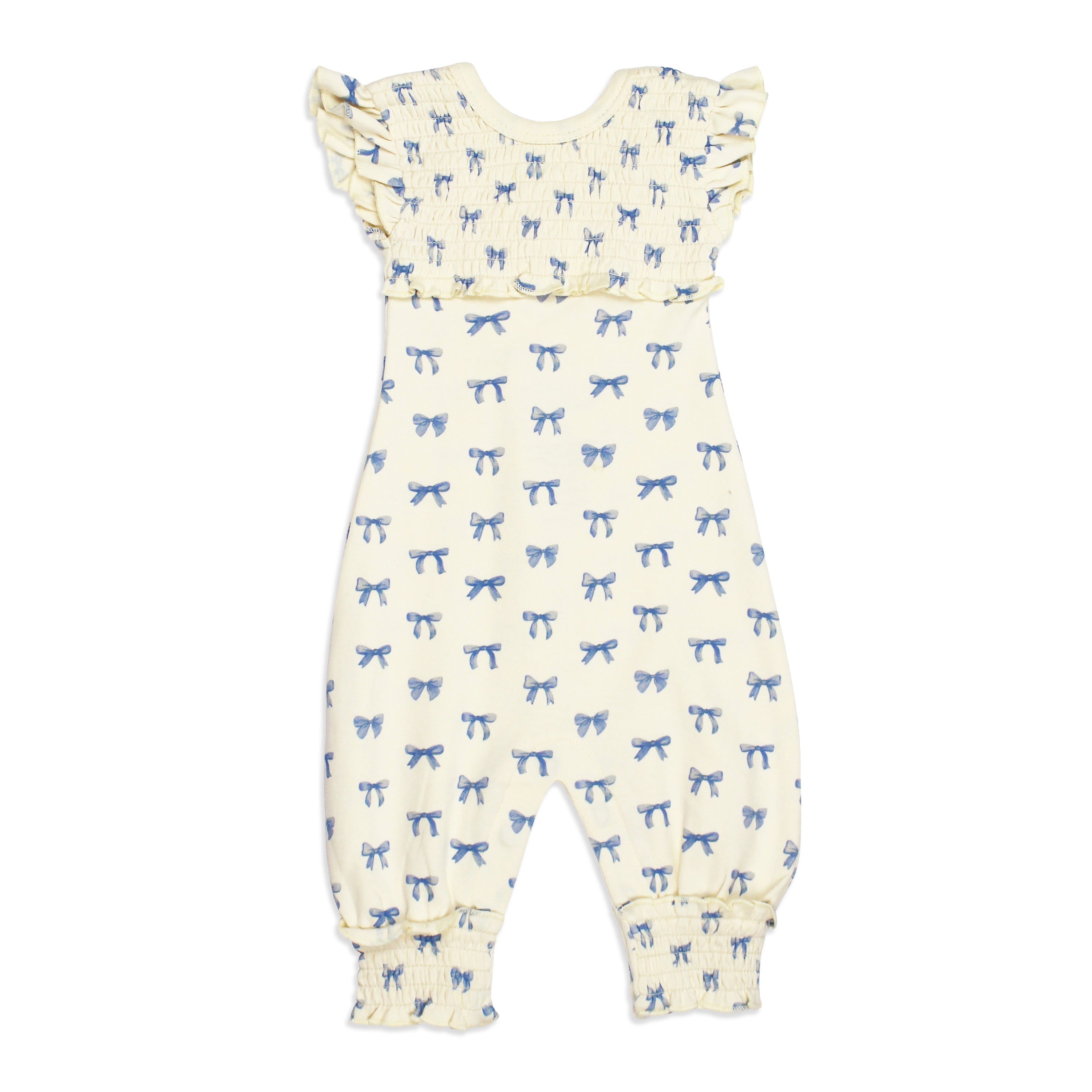 Ribbon - Organic Cross-Back Smocked Romper