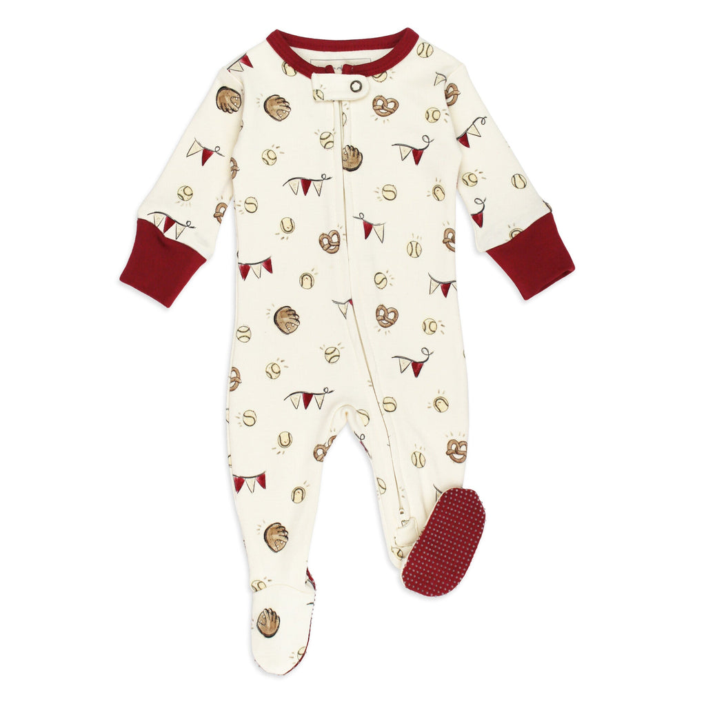 Game Day - Organic Cuffed Zipper Footie