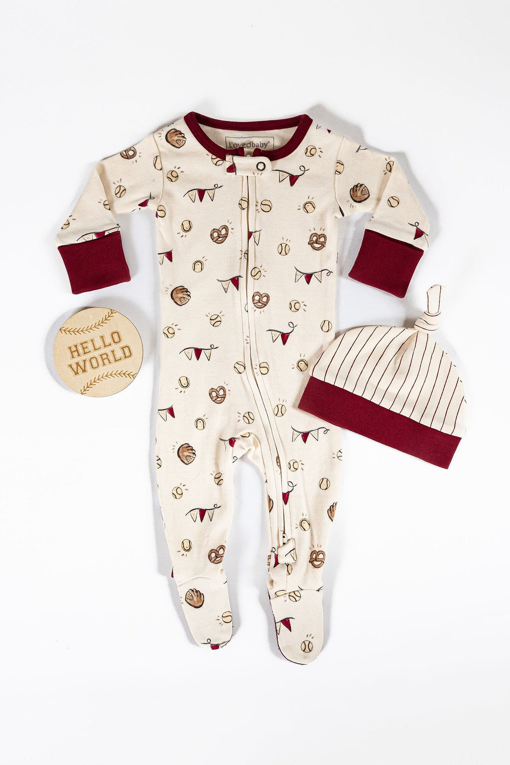 Game Day - Organic Cuffed Zipper Footie