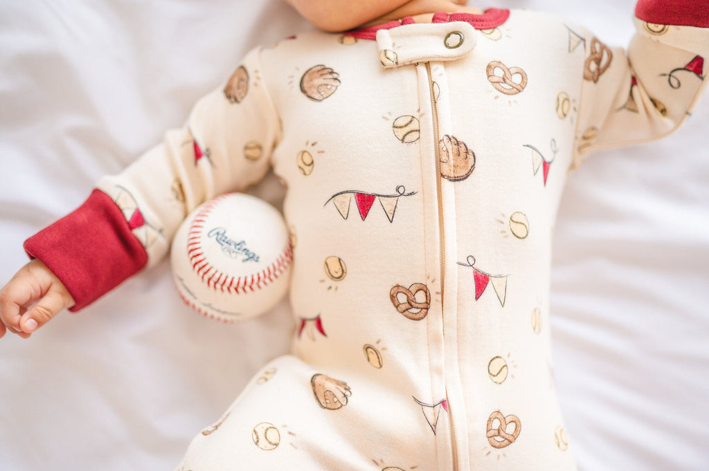 Game Day - Organic Cuffed Zipper Footie