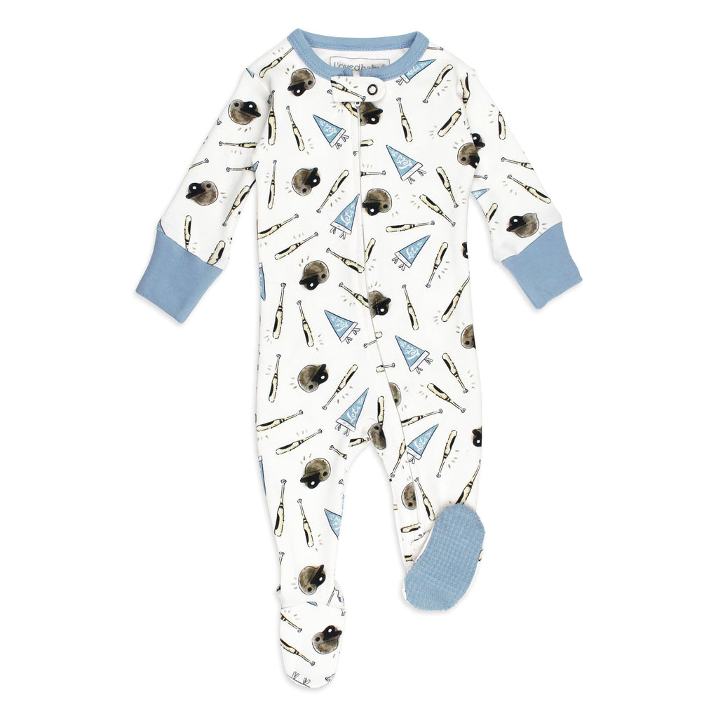 Let's Go - Organic Cuffed Zipper Footie