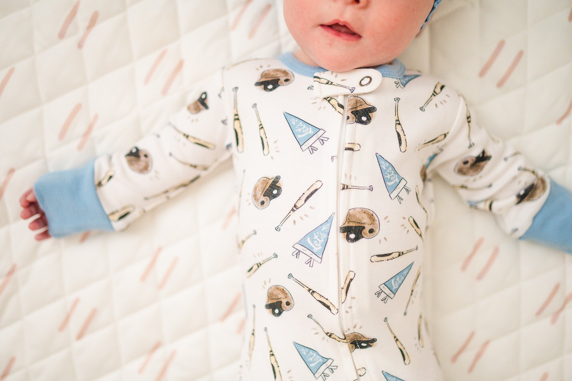 Let's Go - Organic Cuffed Zipper Footie