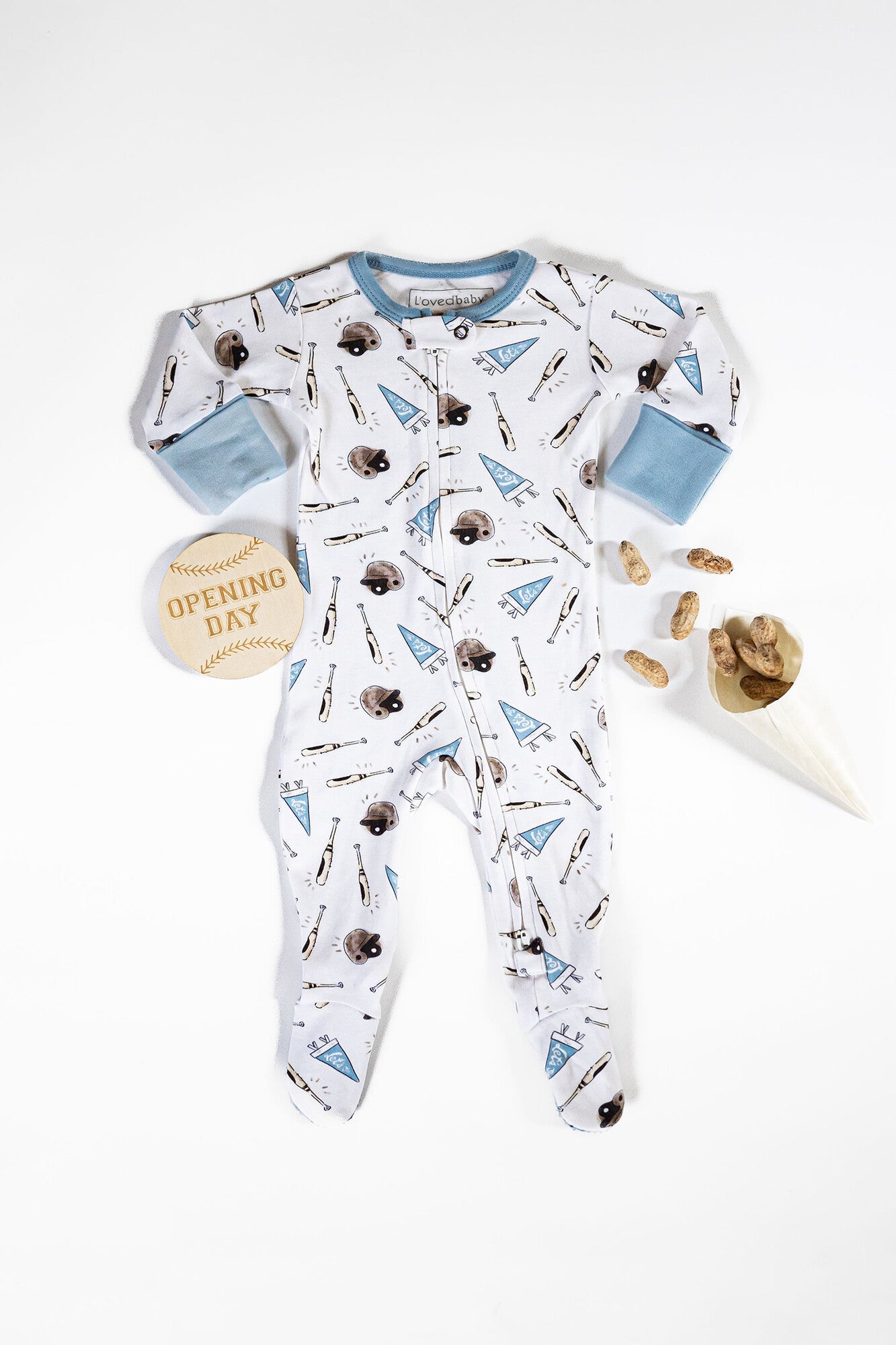 Let's Go - Organic Cuffed Zipper Footie