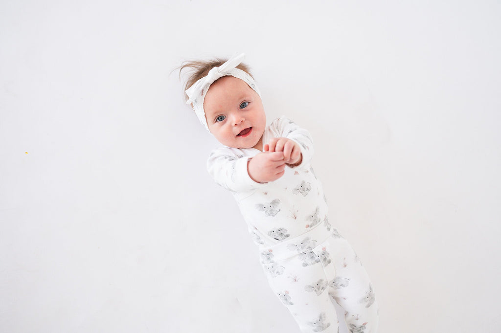 Baby Elephant - Organic Smocked Headband