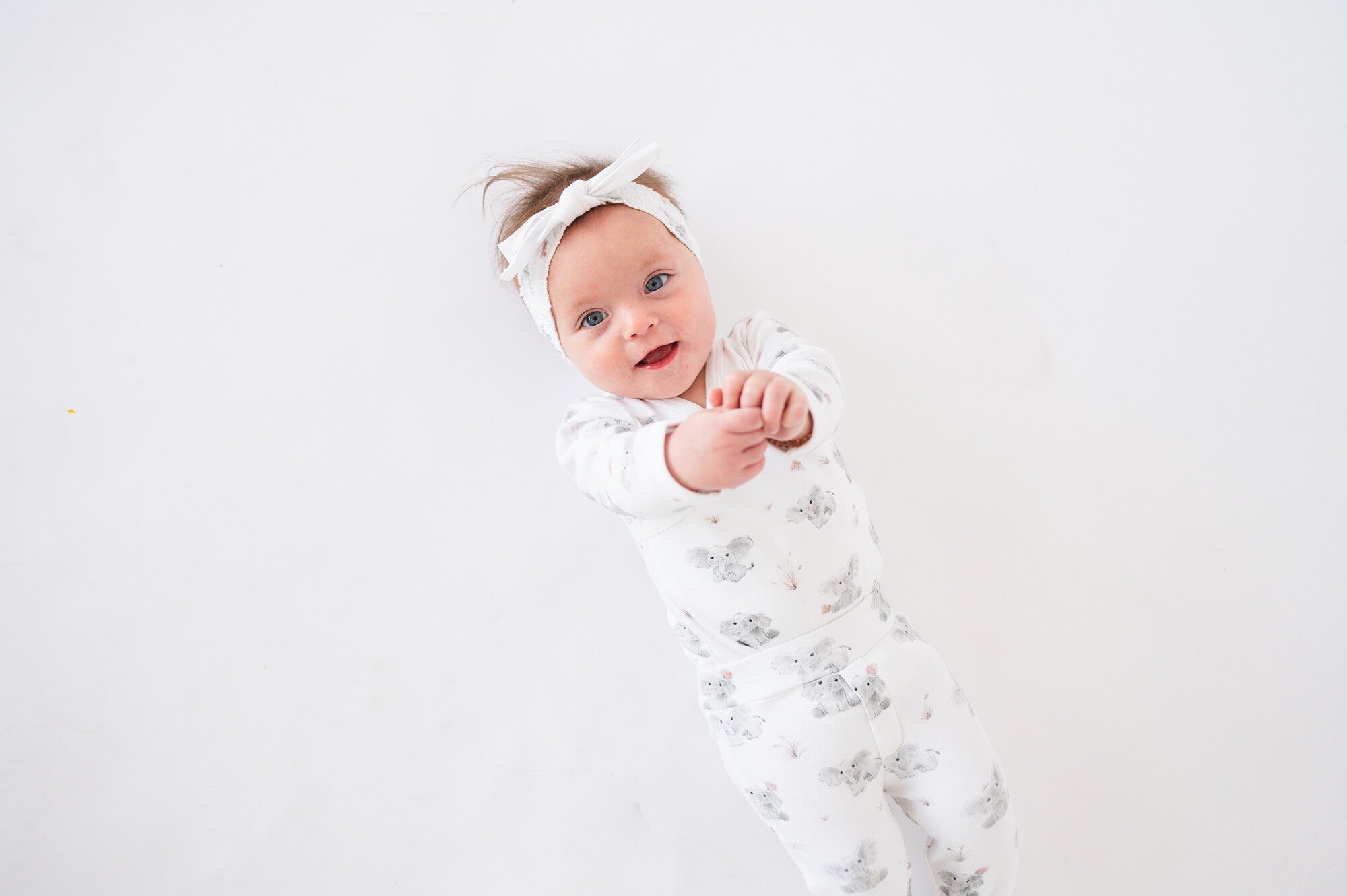 Baby Elephant - Organic Smocked Headband