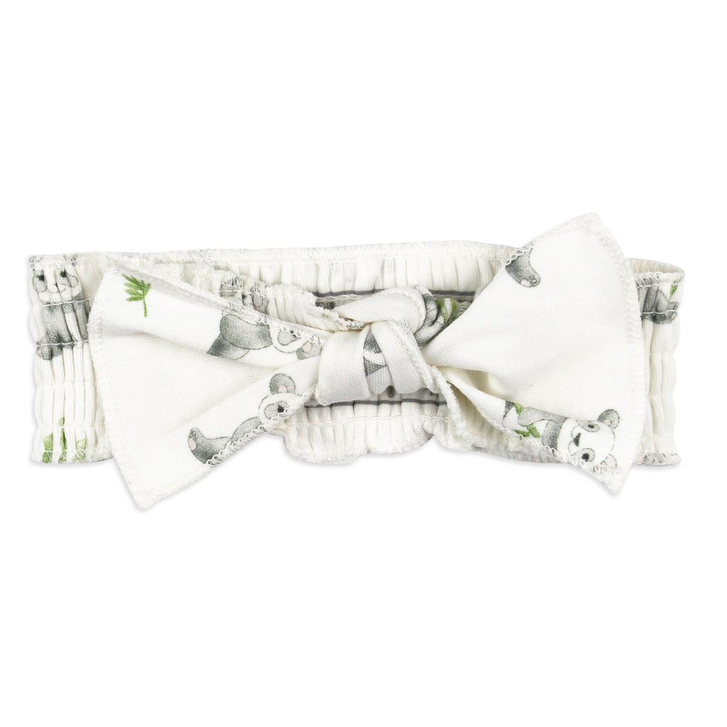 Baby Panda - Organic Smocked Headband