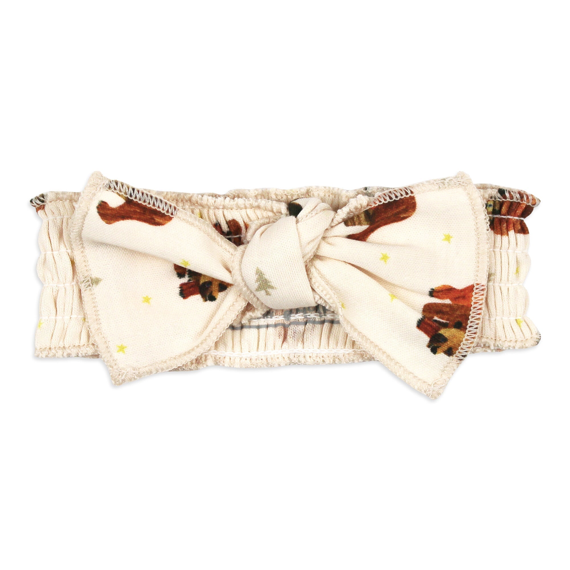 Brown Bear - Organic Smocked Headband
