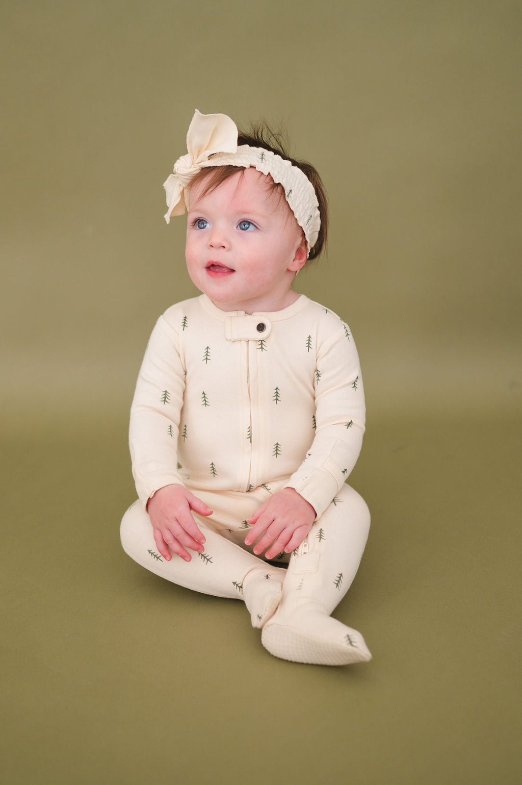 Buttercream Tree - Organic Smocked Headband