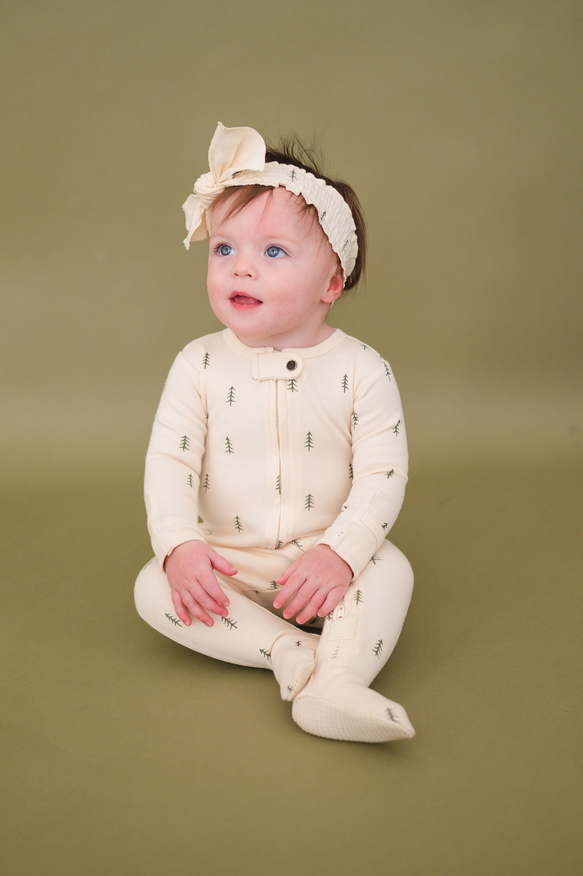 Buttercream Tree - Organic Smocked Headband