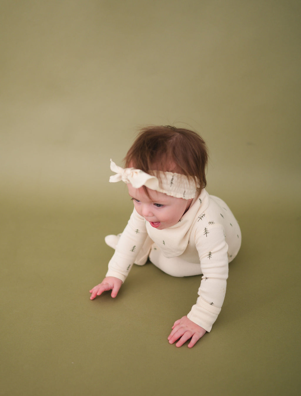 Buttercream Tree - Organic Smocked Headband