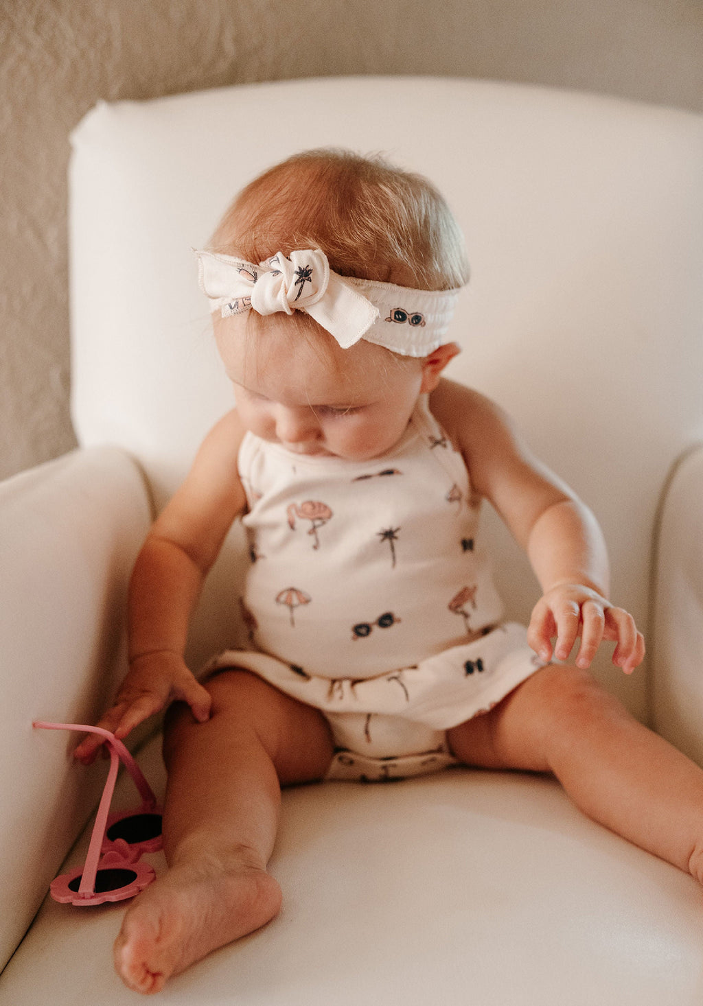 Flamingo - Organic Smocked Headband