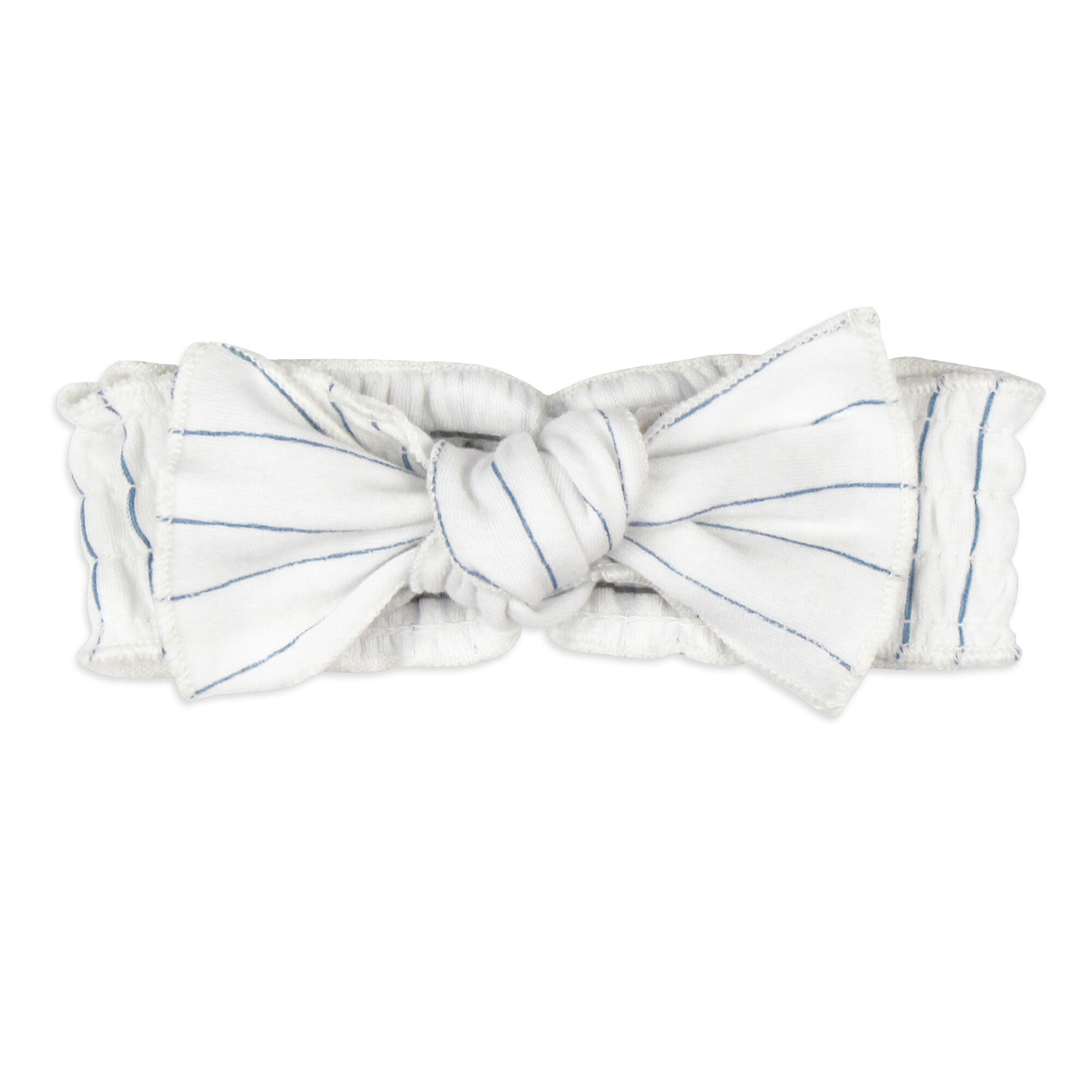 Pool Pinstripe - Organic Smocked Headband