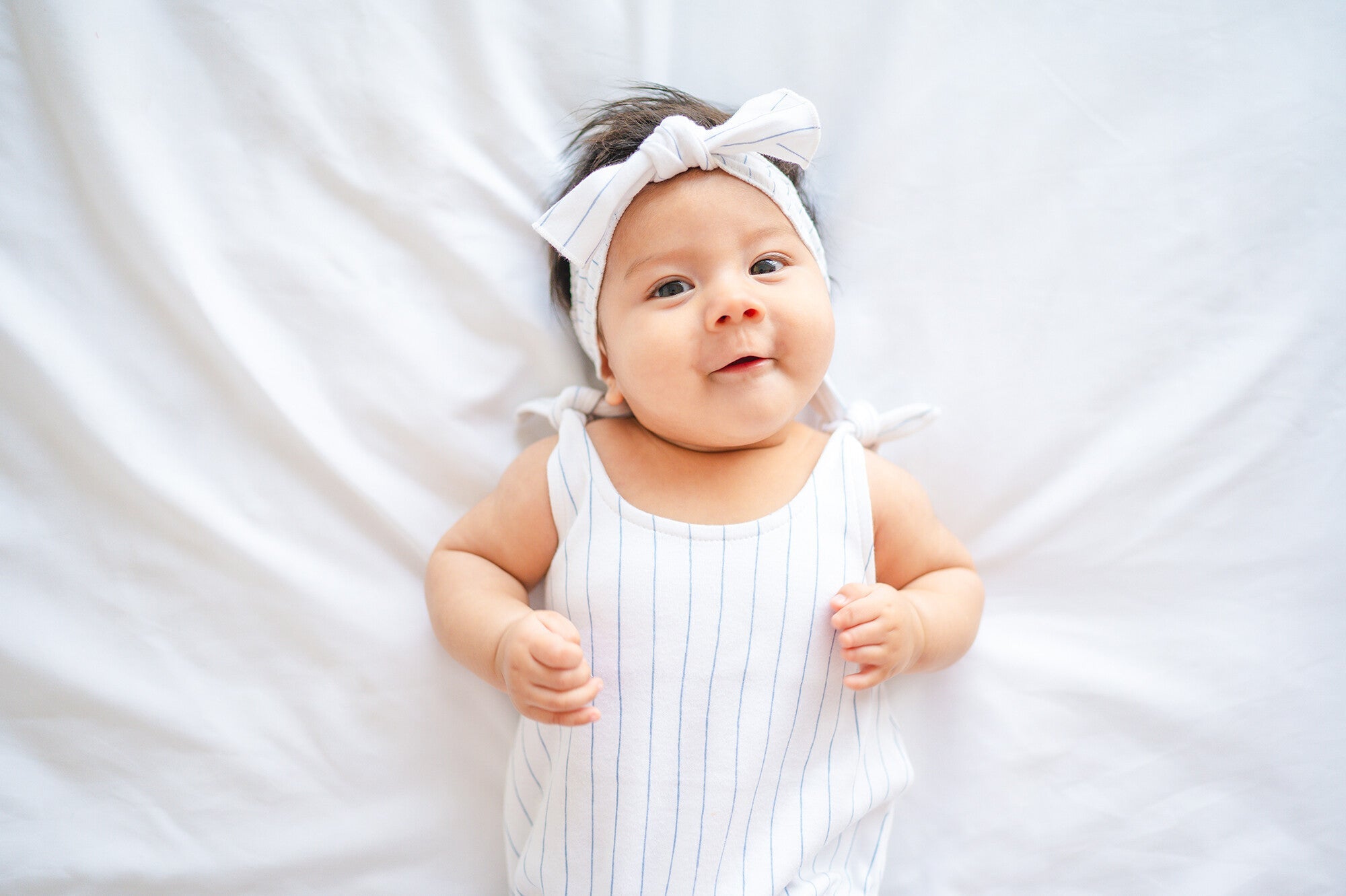 Pool Pinstripe - Organic Smocked Headband