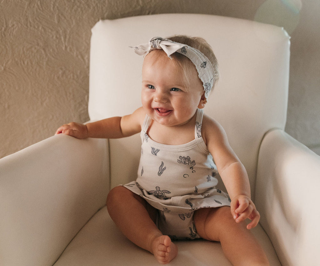 Sea Turtle - Organic Smocked Headband